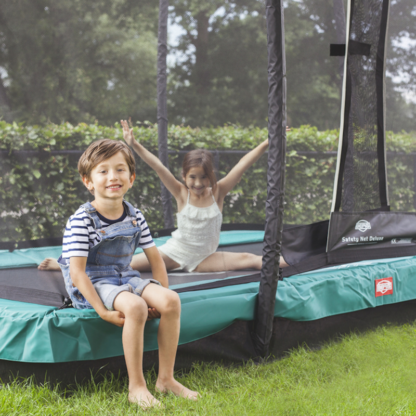 Trampolino Berg Champion Rectangle Ingroud Deluxe Green